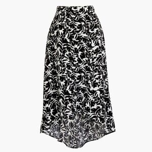 J. Crew Faux-wrap pull-on midi skirt in print